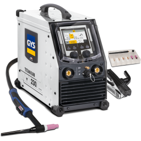 Saldatrice a tig ac/dc gys - titanium 230 - c/kit tig