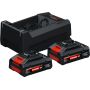 Starter set  4ah  bosch expert - 2 batterie 4ah - con caricatore