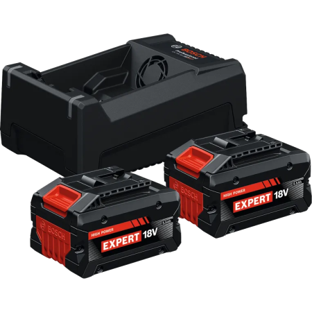 Starter set 5,5ah bosch expert - 2 batterie 5.5ah - con caricatore