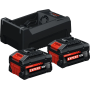 Starter set 5,5ah bosch expert - 2 batterie 5.5ah - con caricatore