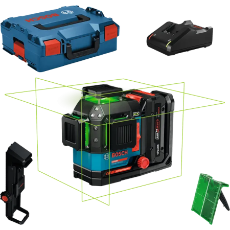 Livella laser 2   bosch expert - exll18v-120-33cg - c/accessori e batteria+caric.