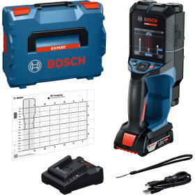 Rilevatore metal  bosch expert - d-tect18v200-17c - c/batteria 2 ah+ caricatore
