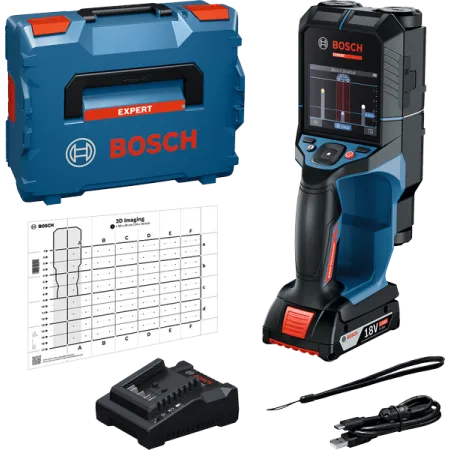 Rilevatore metal bosch expert - d-tect18v200-17c - c/batteria 2 ah+ caricatore