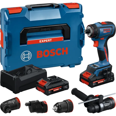 Trapano avvitat.  bosch expert - exsr18v-90fc acc - c/2x4ah + 4 mandrini