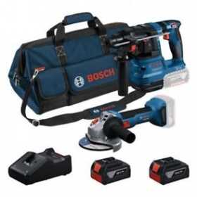 Kit bosch gws+gbh c/batterie - caricat.+3 batt. - da 5ah