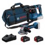 Kit bosch gws+gbh c/batterie - caricat.+3 batt. - da 5ah