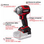Avvitatore impulsi 1/2 einhell - tp-cw 18/350-c - linea pro naked senza batterie