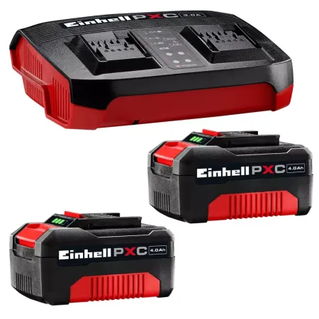 Batterie kit start pro einhell - 2 da 4ah +caric. - linea pro c/caricabatt. doppio
