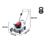 Rasaerba Grin BM46-82V a Batteria - 46 cm Senza Raccolta