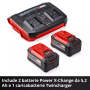 Einhell RASARRO 36/42 Kit Pro | Rasaerba 36V con 2 Batterie 5,2Ah