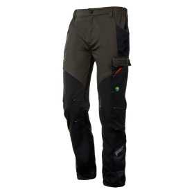 Pantalone nice stretch - tg.l - verde/nero
