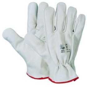 Guanti fiore bianco - tg.l/10 - bordato