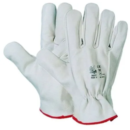Guanti fiore bianco - tg.l/10 - bordato
