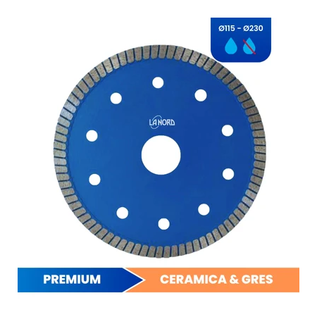 Disco per ceramica sottile pro - d.115 f.22.2 blu - diamantato