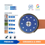 Disco per ceramica sottile pro - d.115 f.22.2 blu - diamantato