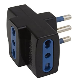 Adattatore triplo 16/10 - vb73046 - 16a-nero