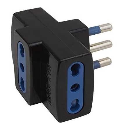 Adattatore triplo 16/10 - vb73046 - 16a-nero