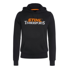 Felpa STIHL TIMBERSPORTS nera con cappuccio | Fershop
