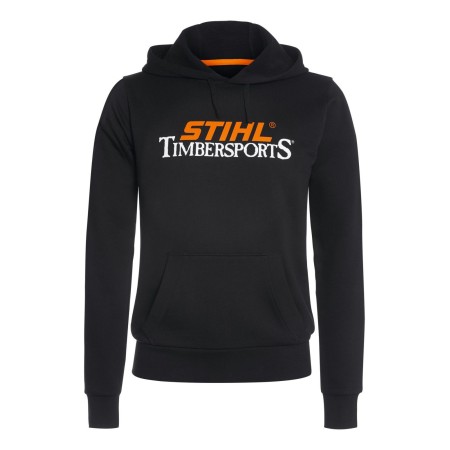 Felpa STIHL TIMBERSPORTS nera con cappuccio | Fershop