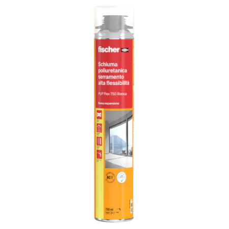 Schiuma per serramenti fischer - pup flex 750 - extra flessibile-termoacustico