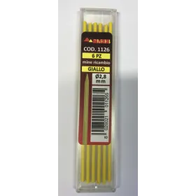 Mina ricambio matita mass - 1126 - giallo - d.2,8