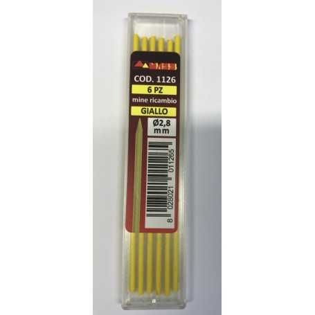 Mina ricambio matita      mass - 1126 - giallo - d.2,8