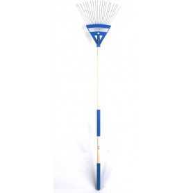 Scopa foglie - denti piatti - c/manico supergrip
