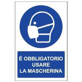 Segnaletica covid 19 - 33 x 50 - obbligo mascherina (fig.70)