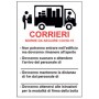 Segnaletica covid 19 - 33 x 50 - obblighi corrieri