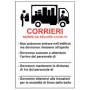 Segnaletica covid 19 - 33 x 50 - obblighi corrieri