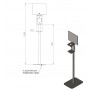 Colonnina per gel igienizzante - smart inox - con cartello info