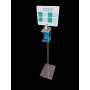 Colonnina per gel igienizzante - smart inox - con cartello info