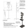 Colonnina per gel igienizzante - top inox - c/cartello info e supp.guanti