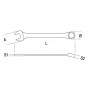 Chiave a cricchetto       beta - 142c-mm. 8 - corta diritta