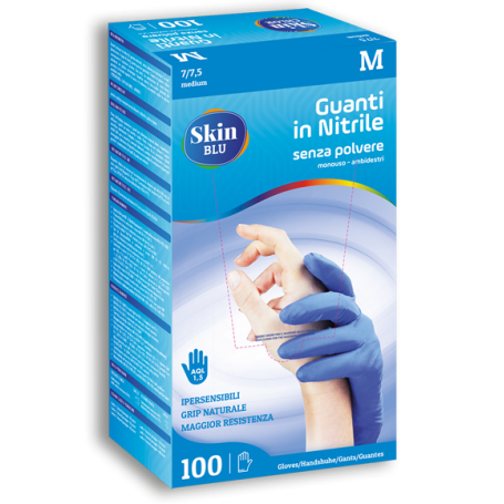 Guanti nitrile skinblu - tg.xl - pz.100